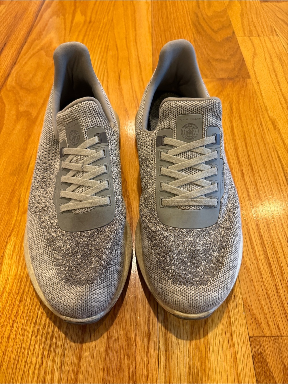 Peter Millar Men's Knit Sneakers - Light Gray